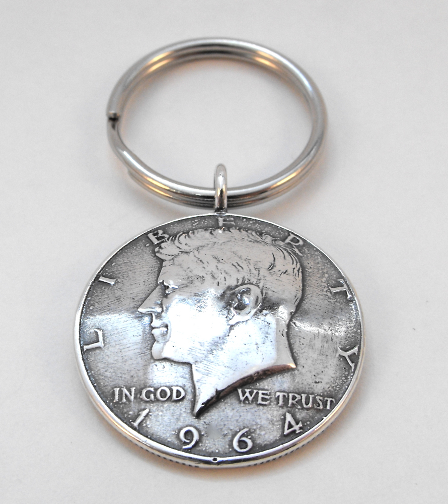 1964 Kennedy Coin Key Ring